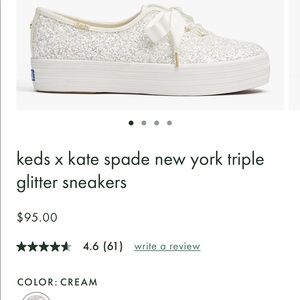 keds x kate spade new york triple glitter sneakers
